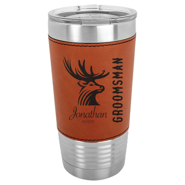Custom Leatherette Groomsmen Tumbler